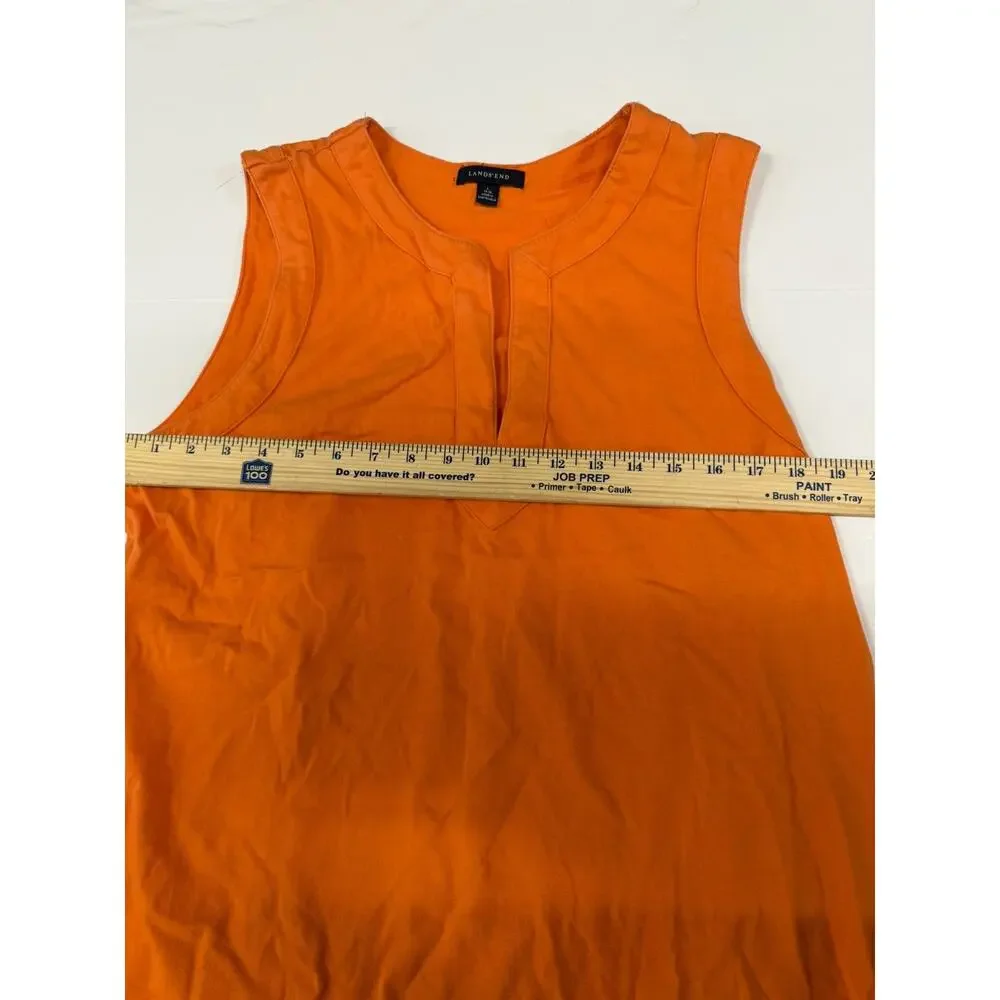 Lands End Orange Elegant Summer Relaxed Casual Dress Womens Size Large 14-16 - Picture 4 of 6